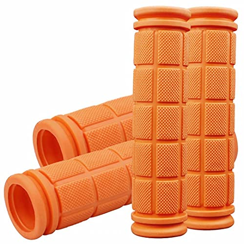 CHUNZEXI 4 x Fahrradlenkergriffe für Kinder, Gummi, rutschfest, für Mountain Beach Cruiser (Orange)