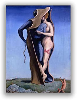 Long Live Love (Charming Country) von Max Ernst BBerühmter Gemälde Druck auf Leinwand surrealistisches kunst poster Leinwand-Wandkunst für Wohnzimmer 80 x 112 cm Rahmenlos