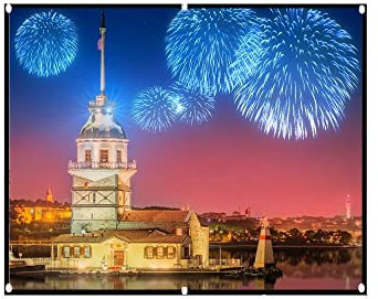 Tiardey 60 inch Projection Screen 4:3 HD Foldable Metal anti-light Portable Projector Movies Screen for Conference PPT, office, classroom, hotel and training business projection