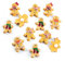 Logbuch-Verlag 12 Mini Lebkuchen Figuren Weihnachten Streuteile Lebkuchenmann Streudeko Deko klein zum Streuen & Kleben 3,5 cm