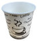 100 x 4oz (120cc) Single Wall Printed Paper Cups for Hot & Cold Drinks Premium Disposable Coffee/Tea Paper Cups for Home, Café, Work,Leak-Proof