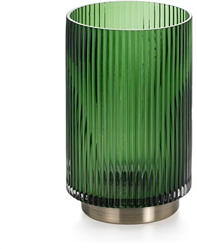 AmeliaHome Vase 12 x 19 cm Vase décoratif en Verre Décoration Gallo Vert