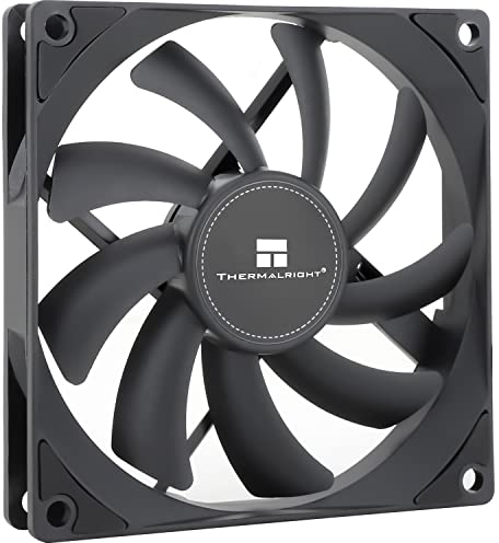 Thermalright TL-9015B CPU Computer Case Fan Quiet 4-Pin PWM PC Fan 15mm Slimline Cooling Fan 2700RPM Speed, 90mm CPU Fan (Black)