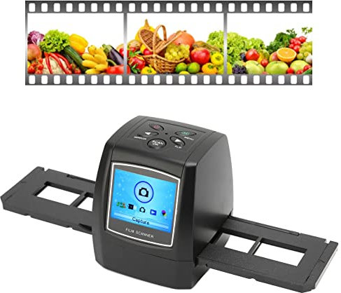 Yctze Digitaler Filmscanner, Tragbarer Filmscanner mit 2,4-Zoll-LCD-Bildschirm, Konvertiert 35-mm-135-mm-Filmdias in Digitale Bilder, Unterstützt SD-Karte, für Windows XP/für Vista/für Win 7(EU)