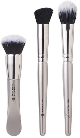 e.l.f. Putty Tools Trio, Drei Gesichts-Make-Up Pinsel Für e.l.f. Putty Produkte, aus Duo-Faser, synthetischen Borsten, vegan & tierversuchsfrei
