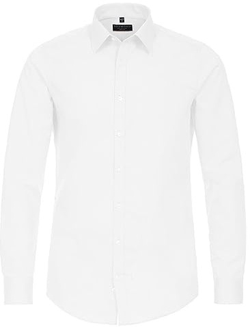Redmond Businesshemd Uni Slim Fit Weiß XS