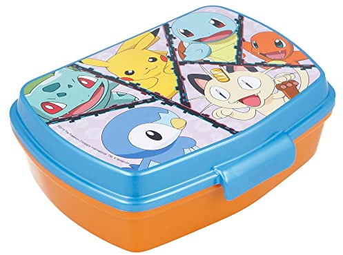 CARTOON Portamerenda, Poke mon, Pikachu, portapranzo, contenitore per il pranzo, scuola, tempo libero