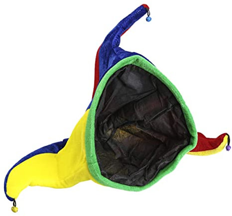 Homoyoyo Clownhut Mit Glocken Für Erwachsene Mehrfarbiger Stoff Für Mardi Gras Karneval Und Kostümpartys