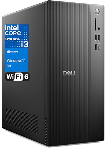 Dell Tower PC Desktop Computer for Home Business Student, 14th Gen Intel Core i3-14100 (Beat i5-12400), 32GB DDR5 RAM, 1TB PCIe SSD, WiFi 6, Bluetooth, DisplayPort, HDMI, Type-C, Windows 11 Pro