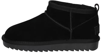 Colors of California HC.YW078 Black Damen Mammuts aus Nubukleder mit niedrigem KeilabsatzSchwarz 37 EU