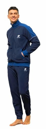 Lotto Tuta UOMO in Pile con Zip Intera - Tuta Uomo Casa - Tuta Uomo Invernale - Tuta Uomo Completa - Tuta Uomo Pile
