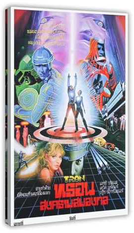 Tron – Filmposter auf Leinwand, Schlafzimmer, Dekoration, Sport, Landschaft, Büro, Raumdekoration, Geschenk, Rahmen-Stil, 60 x 90 cm
