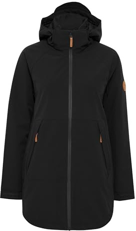 NORTH BEND NBBrenda Outdoorjacke wasserdicht atmungsaktiv und winddicht mit Wassersäule 15000mm W-PRO Wetterschutzsystem, Größe:44, Farbe:Black (1001)