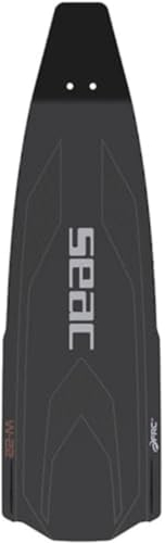 SEAC W-22, die Neue, Lange Freitauchflosse mit Flossenblatt der neuen Generation, SCHWARZ