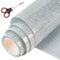 NAROSEBE Plotterfolie Textil Glitzer Silber Flexfolie Vinylfolie Plotter Glitzer Transferfolie zum Aufbügeln Hitzebeständige Folie Wärmetransfer Vinyl Plotterfolie für DIY T-Shirt Stoffe 30 * 150cm