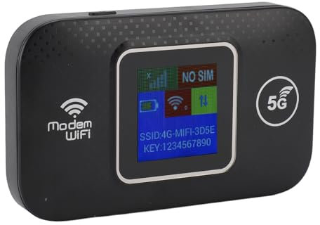 Asixxsix Hotspot WiFi Mobile 4G LTE, Modem Routeur WiFi Portable 300 Mbps avec Emplacement pour Carte SIM, Point D'accès de Voyage en Europe, Batterie Longue Durée de 3000 MAh, Noir