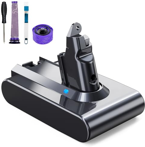 EVARY 6000mAh Replacement Battery for Dyson V6 Battery Compatible with Dyson V6 Vacuum Cleaner Series DC62 DC58 DC59 DC61 Animal DC72 DC74 SV03 SV05 SV06 SV07 SV09 V6 Absolute/V6 Motorhead/V6 Fluffy