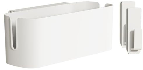 SMELEYOU Bedside Caddy Hanging Bunk Bed Caddy with 2 Hooks Plastic Bunk Bed Shelf Bed Organizer for College Dorm Room Baby Bed Rails