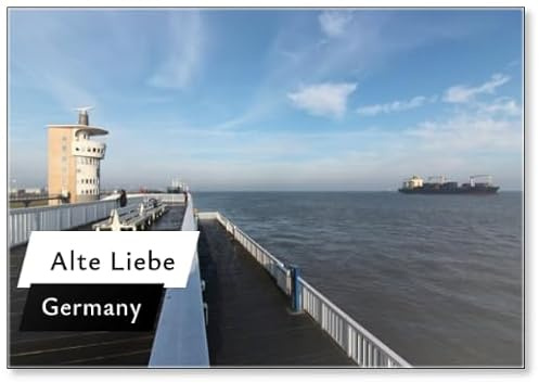 Aussichtsplattform alte Liebe in Cuxhaven Kühlschrankmagnet