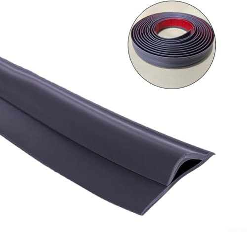 Barrera impermeable con una tira de borde de alfombra TPE de 3 metros para proteger tus alfombras eficazmente (gris oscuro)