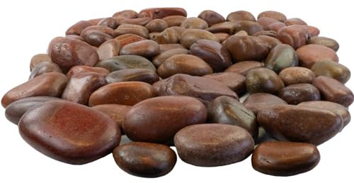 Dekosteine rot poliert 10 kg, Kieselsteine Garten 5-8 cm, Zierkies für Vasen, Flusssteine, Ziersteine, Flusssteine Pflanzen, Deko-Kies, Steine-Garten, Kies, Flusskiesel, rote Steine Deko