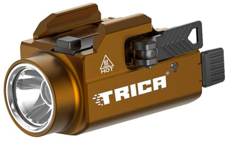 Kompaktes Pistolenlicht, 800 Lumen, per USB wiederaufladbar, Schienenmontage, taktische Waffenleuchte mit verstellbarer Schiene, Schnellentriegelung, Mini-Handfeuerwaffen-Taschenlampe, kompatibel für