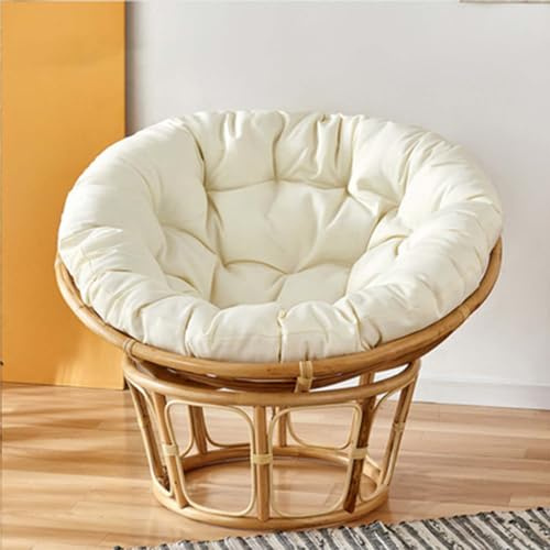 FZKun Hängesesselkissen, gemütliches Nest-Stil, rund, dick, weiches stützendes Sitzkissen für Papasan-Stühle, Hängematten, Radar-Eierstühle, für drinnen und draußen, Balkon, Garten (L, 80 x 80 cm)