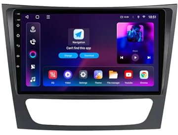 Android 13 Car Stereo para Mercedes Benz E-Class W211 E200 E240 2002-2010 9 Pulgadas Autoradio con WiFi 4G Pantalla táctil de Navegación GPS AHD RDS FM Am BT DSP SWC DVR USB Mirror Link(8+256G)