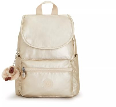 Kipling Ezra Small Metallic Rucksack, Starry Gold Metallic, Einheitsgröße