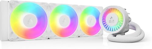 STREAMVOY ARCTIC Liquid Freezer III Pro 360 A-RGB CPU Cooler - 3x120mm PWM Fans, 38mm Radiator, VRM Cooling, for Intel LGA1851/1700 & AMD AM5/AM4 with Contact Frame (white)