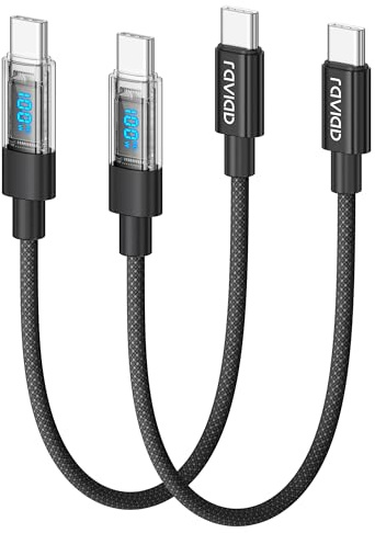 RAVIAD Cable USB C a USB C Carga Rapida 100W [2Pack 0.5M] Cable Cargador