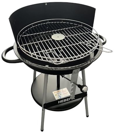 Holzkohlegrill mit Hebefix - Ø 46,5 cm Grillrost - BBQ Grill mit höhenverstellbarem Rost