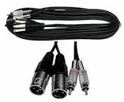 Ibiza sound CM5RX-2 Câble 2 XLR mâles/2 RCA mâles 5 m