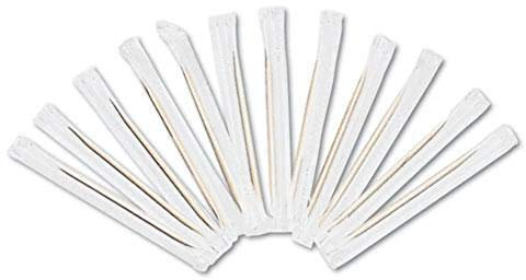 Royal Palillos de dientes individuales envueltos en celofán, paquete de 1000