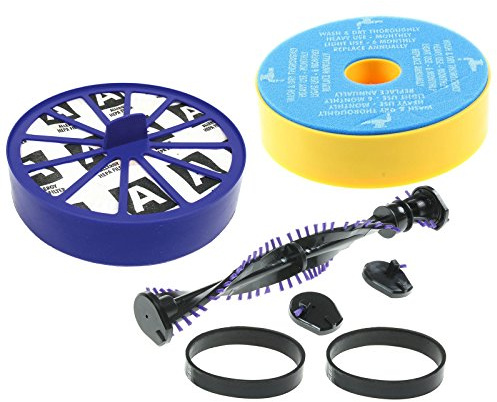 SPARES2GO Clutch Brushroll Roller Bar + HEPA Filters + Drive Belts for Dyson DC14 Vacuum Cleaner