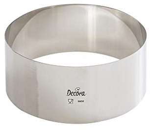 Decora 0063746 Cadre Cercle Acier Inoxydable Diamètre 14 x 6 cm, Argent