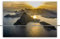 ge Bildet Bild auf Leinwand | Sonnenuntergang in Rio de Janeiro Bild - Brasilien in 120x80 cm als Wandbild XXL | Wand-deko Dekoration Wohnung modern Bilder | 1277