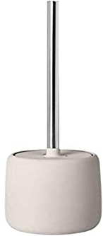 blomus -SONO- WC-Bürste aus Keramik / Kunststoff, Moonbeam, WC-Garnitur, Soft-Touch, hygienisch, freistehende Toilettenbürste & Halter, Badaccessoire (H / B / T: 39 x 11 x 11 cm, Moonbeam, 69055)