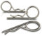 PROTECH 2 Stück Edelstahl Federsplinten 4,0mm Doppelt Splinte 4,0x64mm Stecksplint Federsplinte A2 V2A