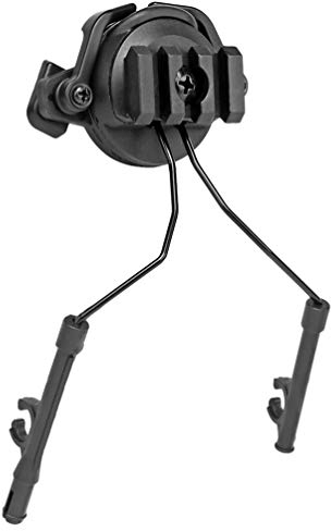 BESPORTBLE Helm Headset Adapter Arc Rail Adapter Aufhängung Kopfhörer Halterung Jagd Ohrenschützer Unterstützung Aufsätze Zubehör 19-21Mm (Schwarz)
