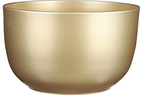 Mica Decorations Tusca Pot de fleurs céramique rond doré 23 x Ø 25 cm - Pot de plante