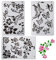 GORGECRAFT 3 Stück Plastikzeichnung Malerei Rechteck Schablonenvorlagen Schmetterlingsblumen für Notizbuch Tagebuch Sammelalbum Journaling Card DIY Bastelprojekt, Weiß