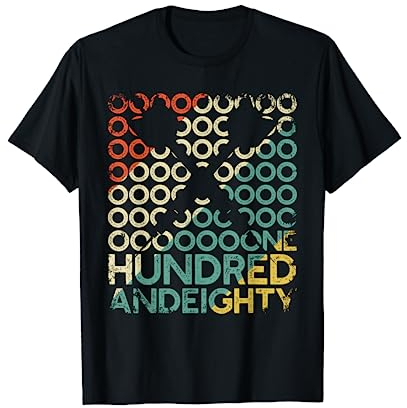 Retro Onehundredandeighty 180 Triple 20 Lustiges Darts T-Shirt