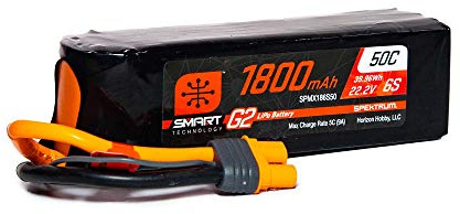 22.2V 1800mAh 6S 50C Smart G2 LiPo Battery: IC3