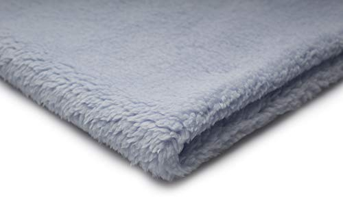 Lamm gestrickt, Sherpa, Kunstfell 50 x 160 cm (Hellblau)