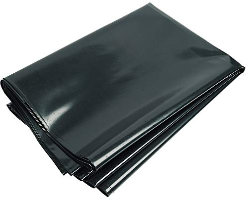 KAHEIGN 2m x 10m Negro Láminas De Polietileno, 2 Mil Cubierta De Túnel De Jardín Grow Membrana Hortícola De Polietileno Para Aislamiento De Jardinería Y Protección Contra De Edificios (125Mu /500G)