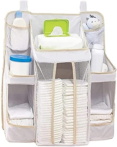 Veranstalter-Baby Windel Caddy Veranstalter Windel Caddy Neugeborene Windeln Windel Veranstalter Windel Veranstalter Caddy Lagerung Stapler für Tisch Krippe Wandbehang Wickelwechsel ( Color : White )