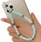 Böhmische Anti-Verlorene Handykette Handy Straps Vintage LOVE Alphabet Buchstabe Perlen Kette Bunte Perlen Strap Telefon Anhänger Mobile Phone Chain Handy Schmuck Hängende Schnur für Frauen, Blau