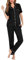 Lovasy Pyjamas for Women Soft Ladies Pyjamas Button Down Pjs for Women Sets Classic Womens Pyjamas Sets Pajamas Loungewear with Pockets,Black,L