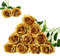 Floralsecret 12 Pcs Artificial Silk Roses Flower Bouquet Faux Flowers Home Wedding Party Decor(Gold)